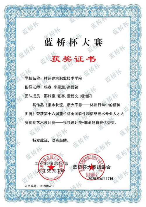 林州建筑職業(yè)技術(shù)學(xué)院學(xué)子在第十六屆藍橋杯視覺設(shè)計賽省賽中斬獲佳績